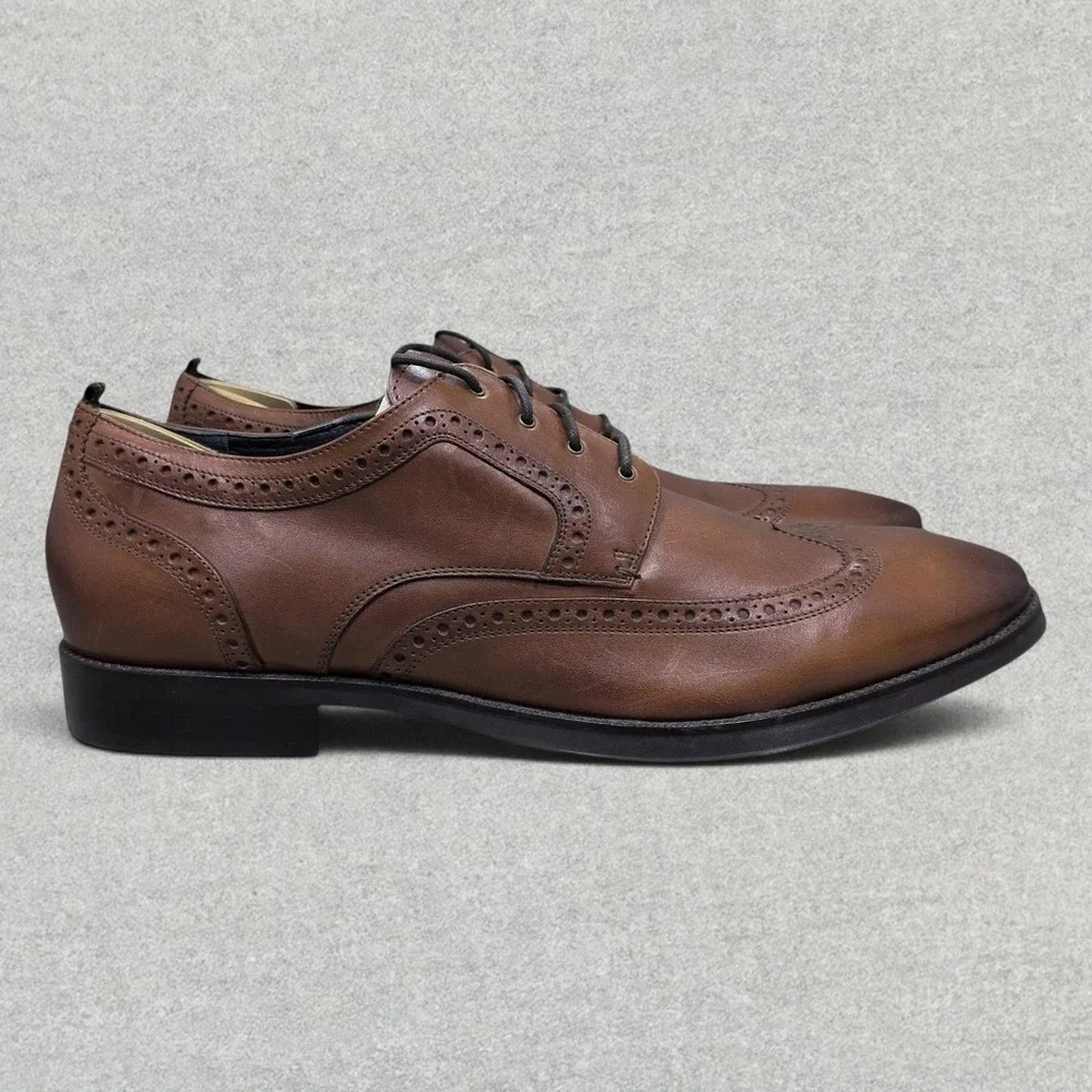 Cole Haan Jefferson Grand 2.0 Wingtip Oxford Shoes Men's Size 13M Tan C30100